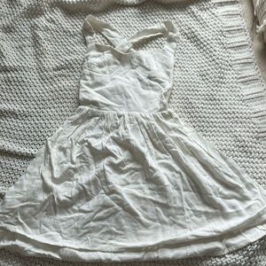 Peppermayo Penelope Linen Mini Dress - white ivory